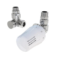 Eastbrook Thermostatic Lockshield Corner TRV Radiator Valve