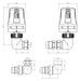 Eastbrook Thermostatic Lockshield Corner TRV Radiator Valve