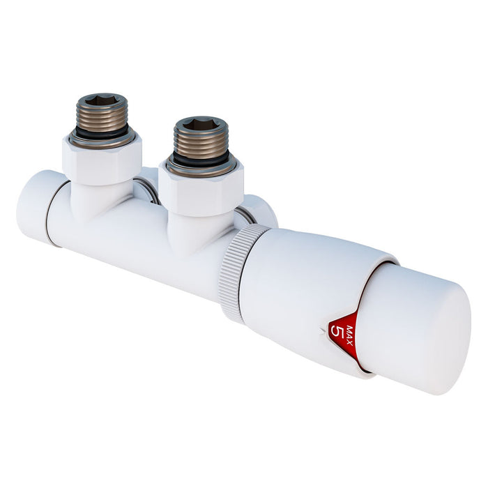 Eastbrook Thermostatic Twin inlet Angled Radiator Valve
