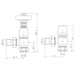 Eastbrook Traditional Thermostatic Lockshield Angled