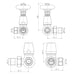Eastbrook Traditional Thermostatic Lockshield Corner