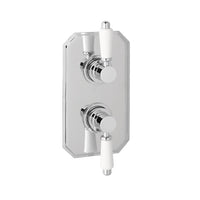 Eastbrook Traditional Twin Shower Valve Plate - Chrome
