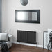 Eastbrook Tunstall Designer Radiator Matt Black - 600mm x