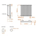 Eastbrook Tunstall Designer Radiator Matt Black - Radiators