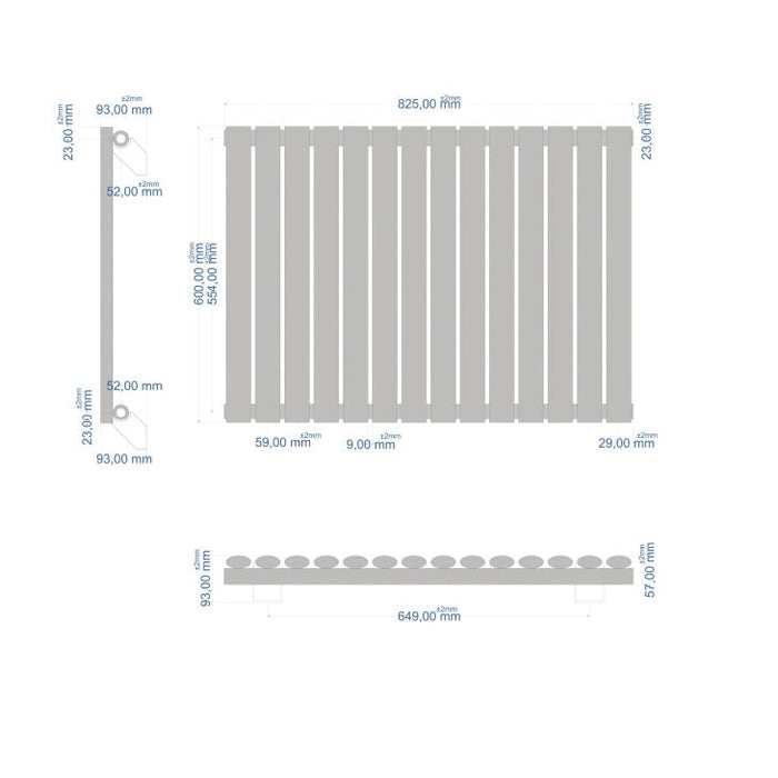 Eastbrook Tunstall Designer Radiator Matt White - Radiators