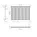 Eastbrook Tunstall Designer Radiator Matt White - Radiators