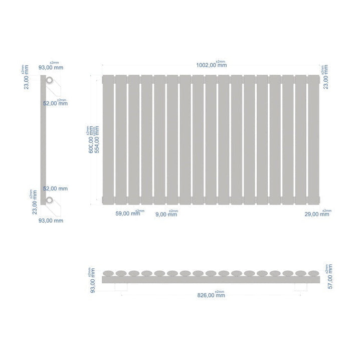 Eastbrook Tunstall Designer Radiator Matt White - Radiators