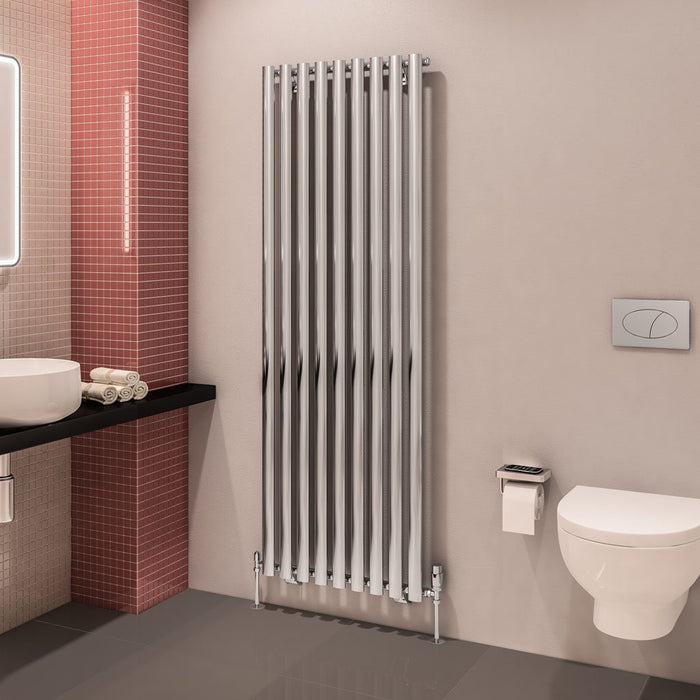 Eastbrook Tunstall Double Designer Radiator Chrome - 1800mm
