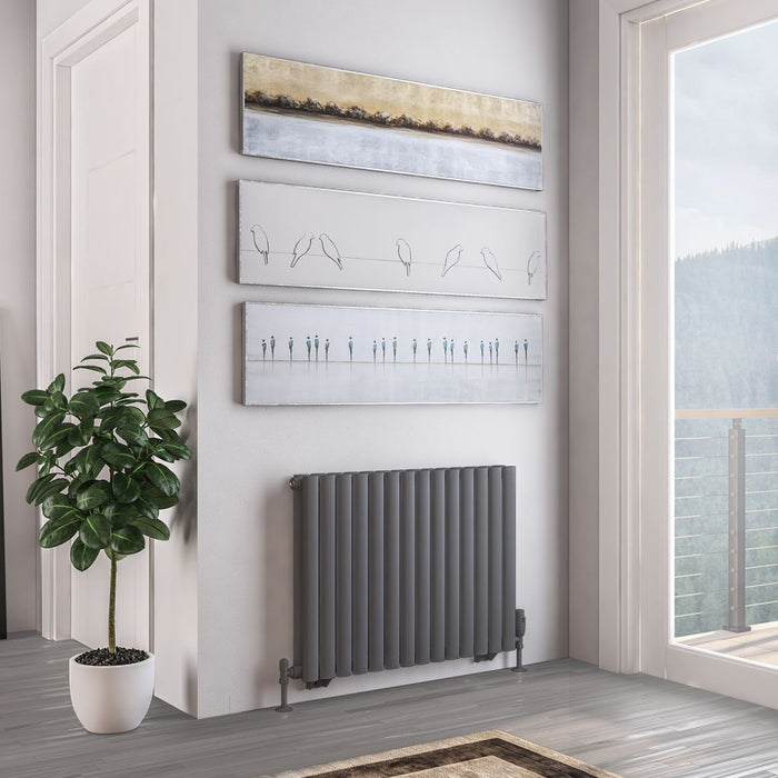 Eastbrook Tunstall Double Designer Radiator Matt Anthracite