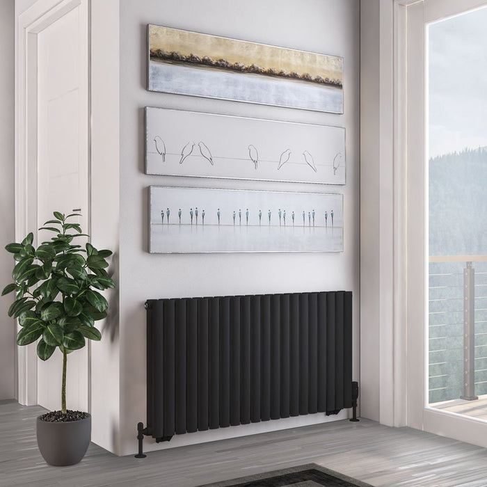 Eastbrook Tunstall Double Designer Radiator Matt Black