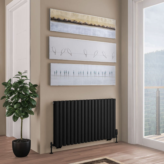 Eastbrook Tunstall Double Designer Radiator Matt Black