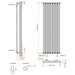 Eastbrook Tunstall Vertical Designer Radiator Matt Black