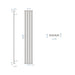 Eastbrook Tunstall Vertical Designer Radiator Matt White