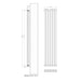 Eastbrook Tunstall Vertical Double Designer Radiator Matt