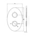 Eastbrook Twin Shower Valve Plate With Round Rings For Oval