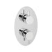 Eastbrook Twin Shower Valve Plate With Round Rings For Oval