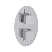 Eastbrook Twin Shower Valve Plate With Square Rings