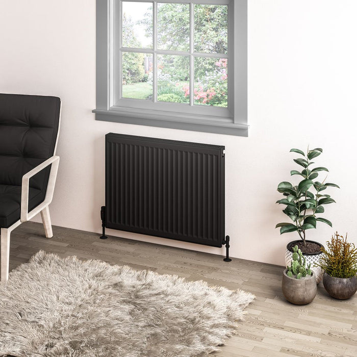 Eastbrook Type 11 Compact Single Panel Radiator Matt Black
