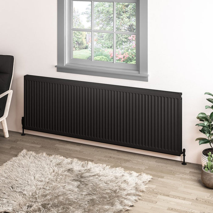 Eastbrook Type 11 Compact Single Panel Radiator Matt Black