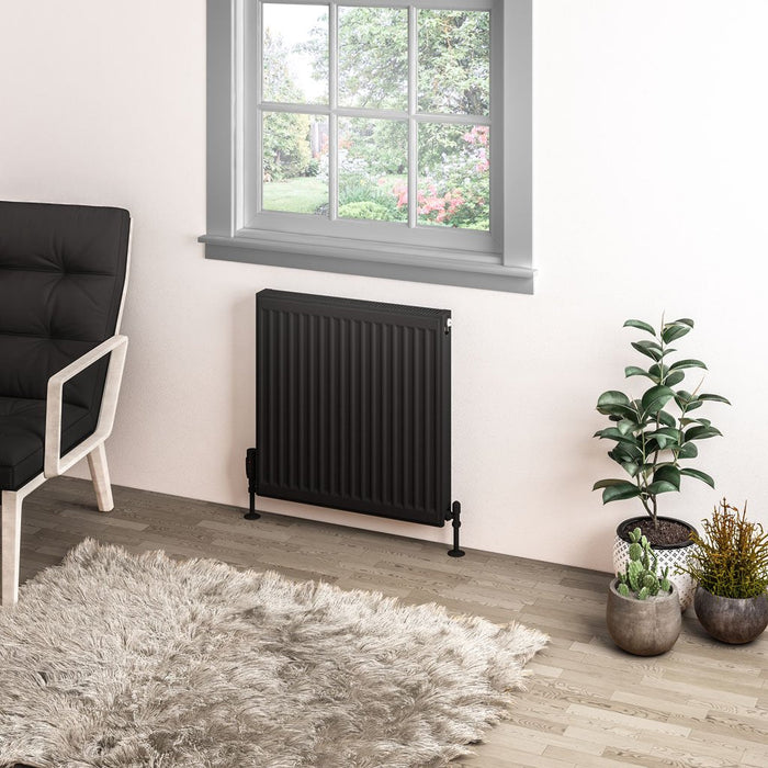 Eastbrook Type 11 Compact Single Panel Radiator Matt Black