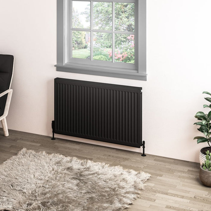 Eastbrook Type 11 Compact Single Panel Radiator Matt Black