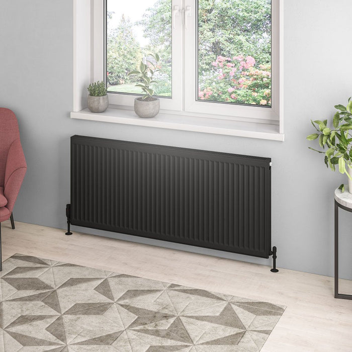 Eastbrook Type 21 Compact Single Panel Radiator Matt Black