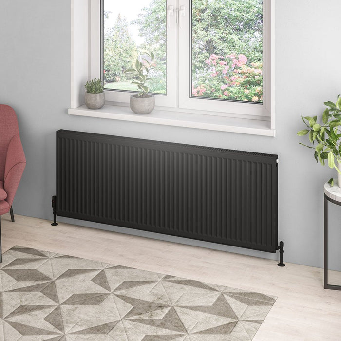 Eastbrook Type 21 Compact Single Panel Radiator Matt Black