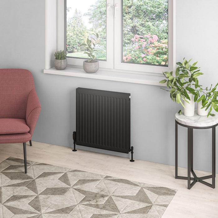 Eastbrook Type 21 Compact Single Panel Radiator Matt Black