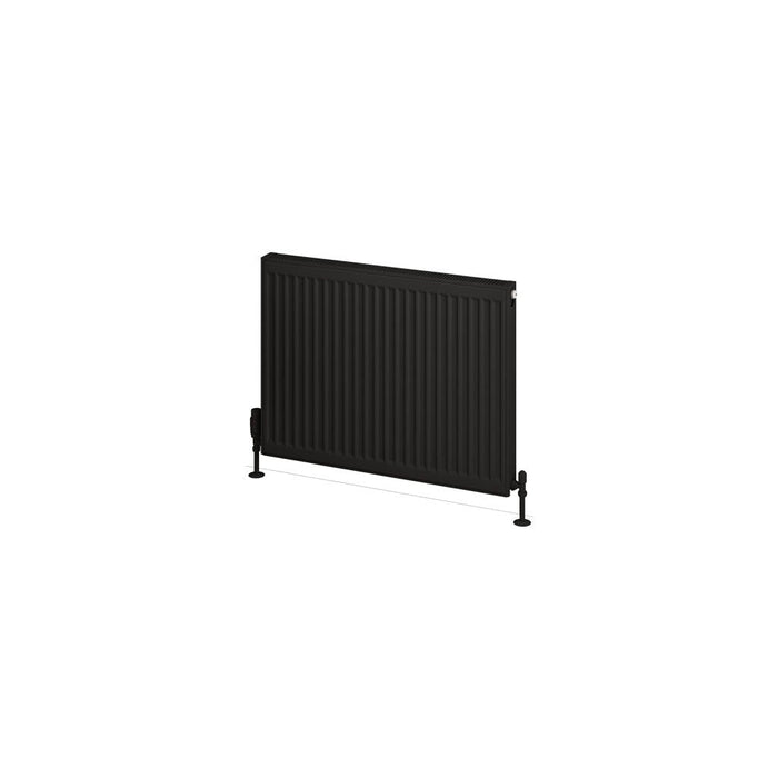 Eastbrook Type 21 Compact Single Panel Radiator Matt Black