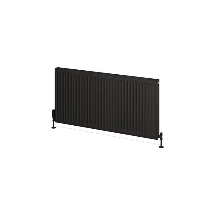 Eastbrook Type 21 Compact Single Panel Radiator Matt Black
