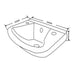 Eastbrook Type 55 Wall Hung Cloakroom Basin With Overflow