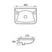 Eastbrook Type 55 Wall Hung Cloakroom Basin With Overflow