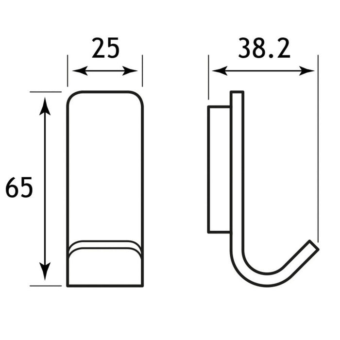 Eastbrook Vercelli Curve Robe Hook - Chrome - Robe Hooks
