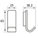 Eastbrook Vercelli Curve Robe Hook - Chrome - Robe Hooks
