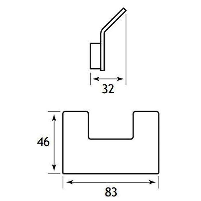 Eastbrook Vercelli Double Robe Hook - Chrome - Robe Hooks