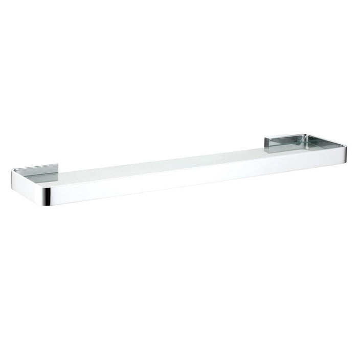 Eastbrook Vercelli Glass Shelf - 600mm Long - Chrome