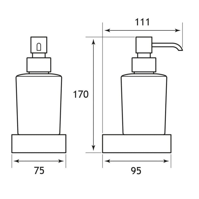 Eastbrook Vercelli Soap Dispenser - Chrome - Soap Dishes &