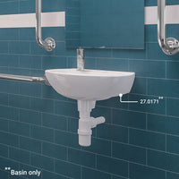 Eastbrook Wall Hung Cloakroom Basin For Doc M Pack - 360mm