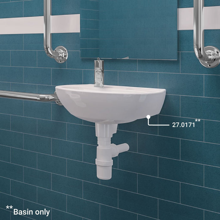 Eastbrook Wall Hung Cloakroom Basin For Doc M Pack - 360mm