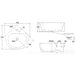Eastbrook Wall Hung Corner Basin - 450mm Wide - 1 TH