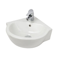 Eastbrook Wall Hung Corner Basin - 450mm Wide - 1 TH