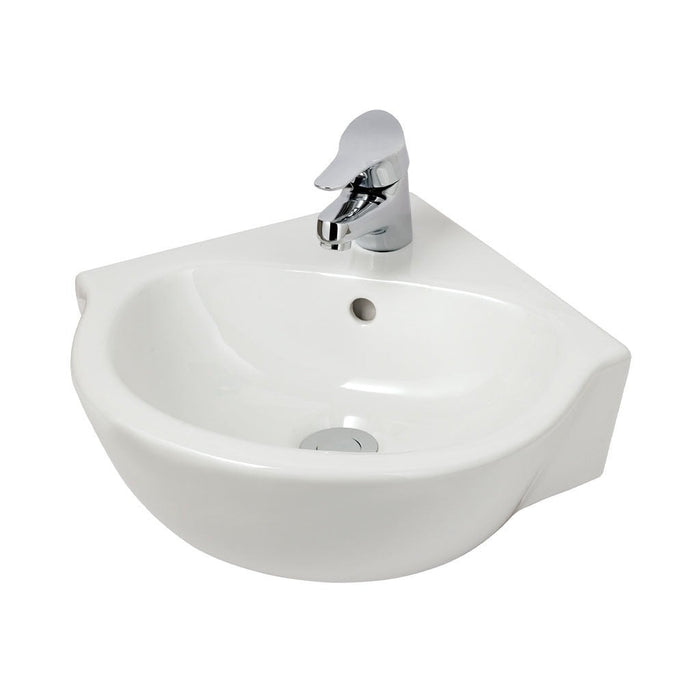 Eastbrook Wall Hung Corner Basin - 450mm Wide - 1 TH