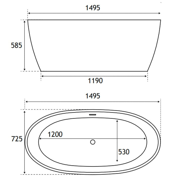 Eastbrook Wandsworth Freestanding Double Ended Bath
