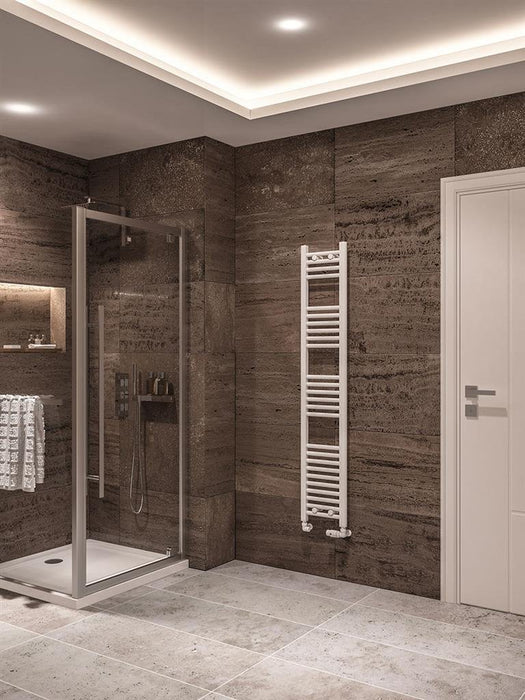 Eastbrook Wingrave Straight Heated Towel Rail - Gloss White