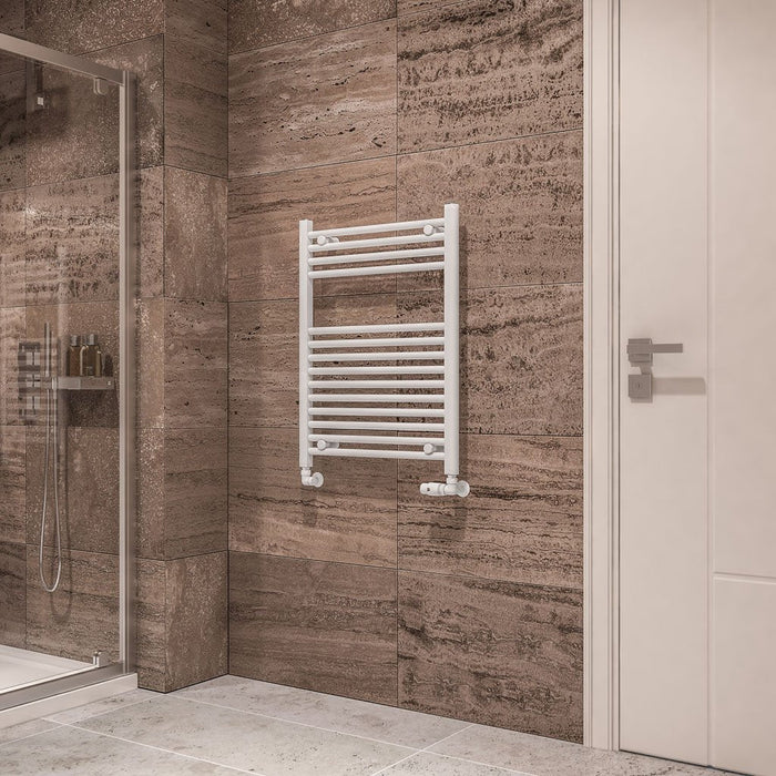 Eastbrook Wingrave Straight Heated Towel Rail - Gloss White