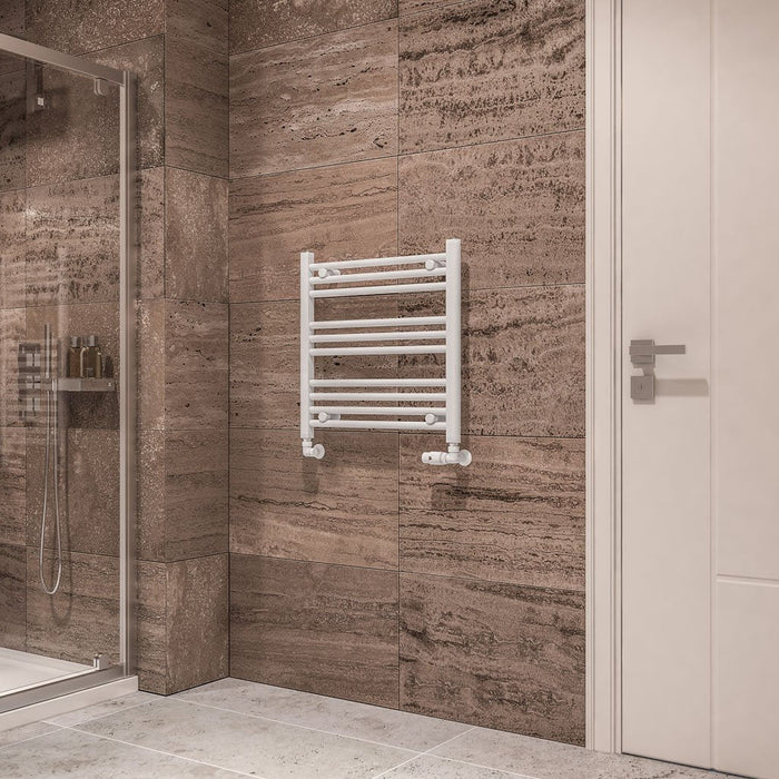 Eastbrook Wingrave Straight Heated Towel Rail - Gloss White
