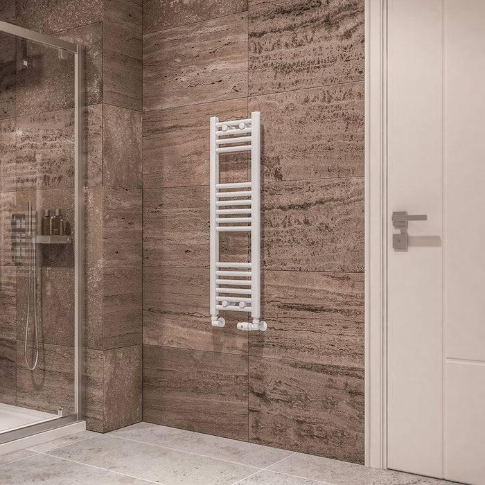 Eastbrook Wingrave Straight Heated Towel Rail - Gloss White
