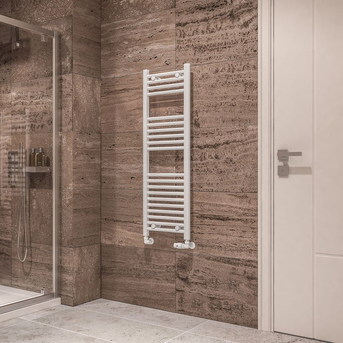 Eastbrook Wingrave Straight Heated Towel Rail - Gloss White