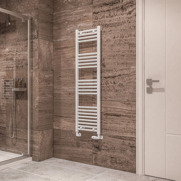 Eastbrook Wingrave Straight Heated Towel Rail - Gloss White