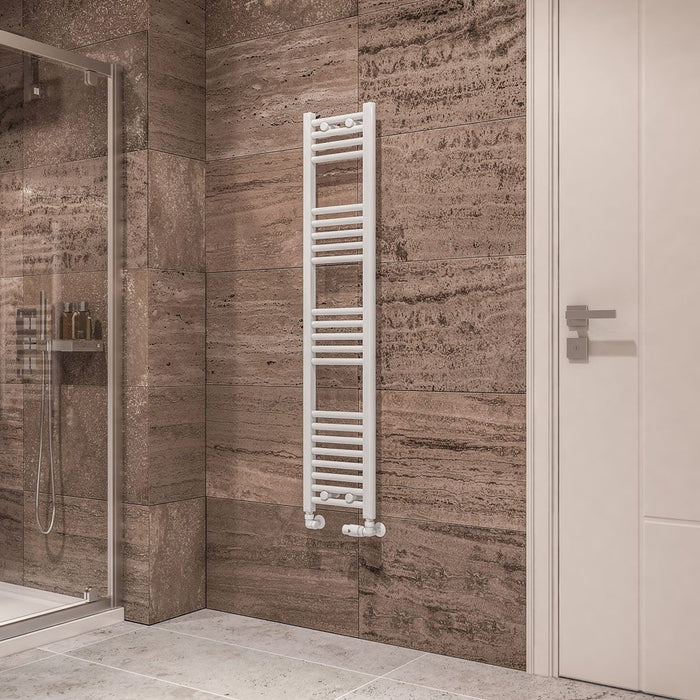 Eastbrook Wingrave Straight Heated Towel Rail - Gloss White